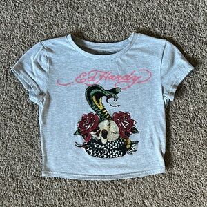 ed hardy jeweled crop top
